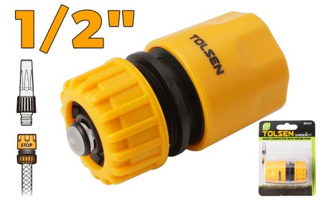 HOSE CONNECTOR WITH STOP 1/2 INCH