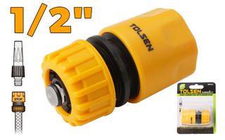 HOSE CONNECTOR WITH STOP 1/2 INCH