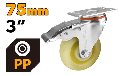 CASTER SWIVEL WITH BRAKE 75MM 3 INCH