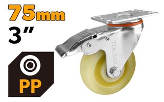 CASTER SWIVEL WITH BRAKE 75MM 3 INCH