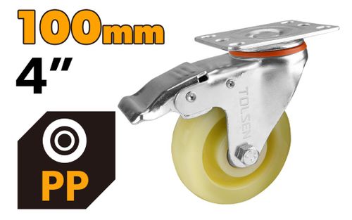 CASTER SWIVEL WITH BRAKE 100MM 4 INCH