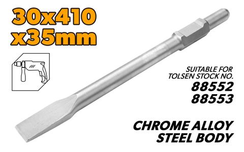 FLAT CHISEL HEX 410MM 35MM
