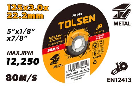 CUTTING-OFF WHEEL DEPRESSED CENTRE 125 x 3.0 x 22.2MM