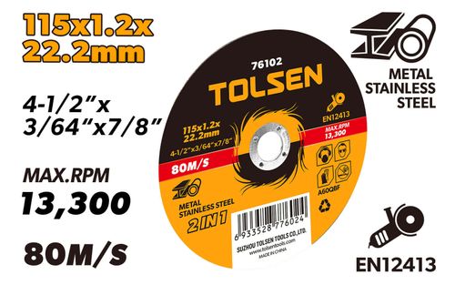 CUTTING-OFF WHEEL FLAT 115 x 1.2 x 22.2MM