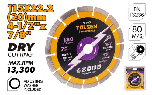 DIAMOND CUTTING DISC SEGMENTED 115 x 22.2MM
