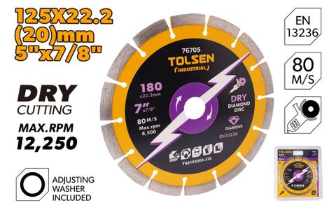 DIAMOND CUTTING DISC SEGMENTED 125 x 22.2MM