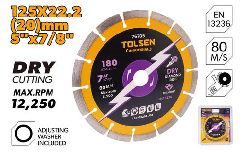 DIAMOND CUTTING DISC SEGMENTED 125 x 22.2MM