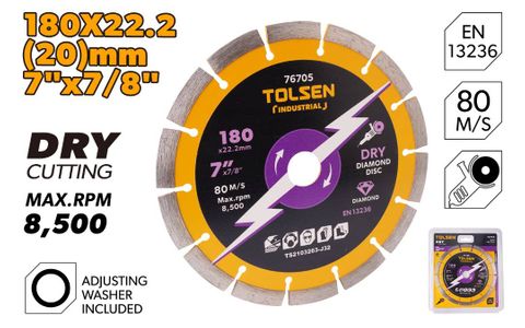 DIAMOND CUTTING DISC SEGMENTED 180 x 22.2MM