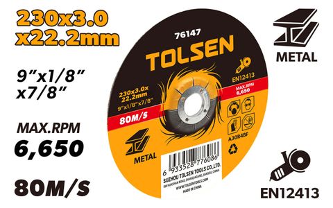 CUTTING-OFF WHEEL DEPRESSED CENTRE 230 x 3.0 x 22.2MM