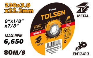 CUTTING-OFF WHEEL DEPRESSED CENTRE 230 x 3.0 x 22.2MM