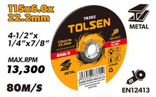 GRINDING WHEEL DEPRESSED CENTRE 115 x 6.0 x 22.2MM
