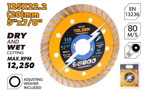 DIAMOND CUTTING DISC TURBO 125 x 22.2MM