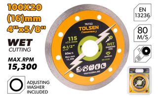 DIAMOND CUTTING DISC CONTINUOUS 105 x 20MM