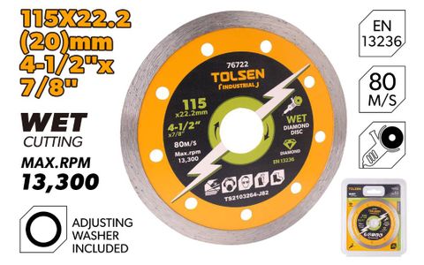 DIAMOND CUTTING DISC CONTINUOUS 115 x 22.2MM