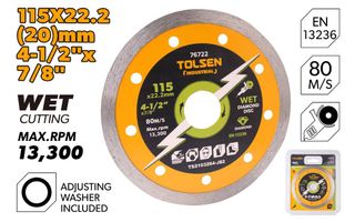 DIAMOND CUTTING DISC CONTINUOUS 115 x 22.2MM