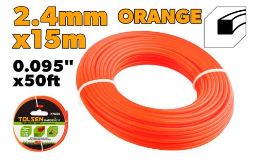 TRIMMER LINE (SQUARE SHAPE) 2.4MM x 15M