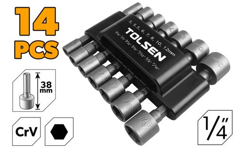 NUT SOCKET SET 38MM 14PC