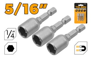 MAGNETIC NUT SOCKET SET 15/16 INCH 3PC
