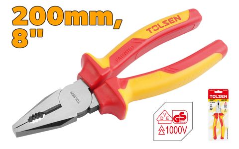 INSULATED COMB PLIERS 200MM 8 INCH