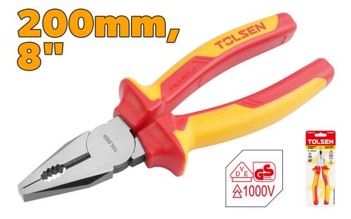 INSULATED COMB PLIERS 200MM 8 INCH