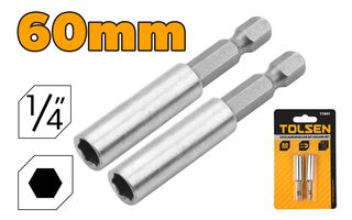 SCREWDRIVER BIT HOLDER SET 60MM 2PC