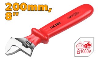 INSULATED ADJ WRENCH 200MM