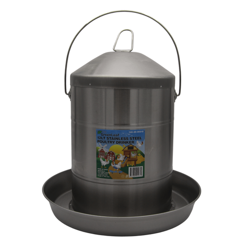 DRINKER POULTRY S/STEEL 12L