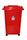 BIN WHEELIE  60L RED