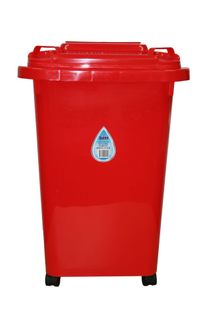 BIN WHEELIE  60L RED