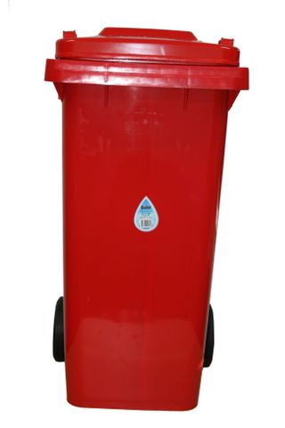 BIN WHEELIE 120L RED