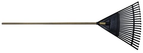 RAKE PLASTIC 600mm WITH WOOD HANDLE