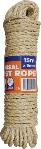 ROPE SISAL TWIST 6MM x 15M