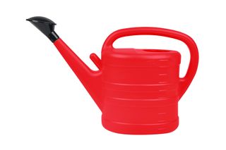 WATERING CAN PLASTIC WITH ROSE 10L RED