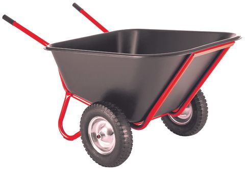 WHEELBARROW 200KG DUAL WHEEL 200L