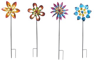WIND SPINNER ASSORTED FLORAL 4 DESIGNS