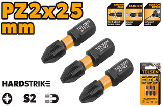 3PCS IMPACT SCREWDRIVER BIT SET PZ2 x 25MM
