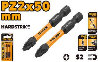 2PCS IMPACT SCREWDRIVER BIT SET PZ2 x 50MM