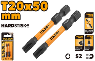2PCS IMPACT SCREWDRIVER BIT SET T20 x 50MM