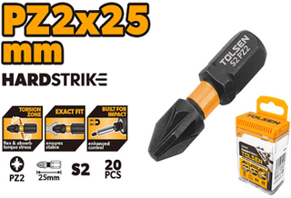 20PCS IMPACT SCREWDRIVER BIT SET PZ2 x 25MM