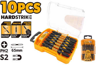 10PCS IMPACT SCREWDRIVER BIT SET PH2 x 65mm