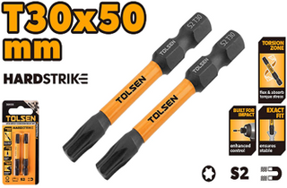 2PCS IMPACT SCREWDRIVER BIT SET T30 x 50MM