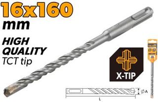 SDS-PLUS HAMMER DRILL BITS X-TIP
(INDUSTRIAL) 16x160MM