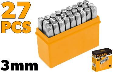 27PCS LETTER PUNCH 3MM