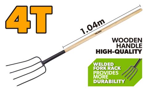 PITCHFORK 4 TEETH 1.2M WDN HDLE