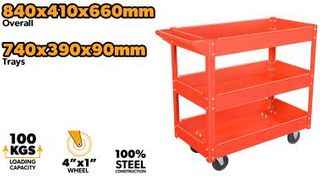 THREE TRAY TOOL CART