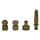 HOSE BRASS CONNECTOR SET 4PC