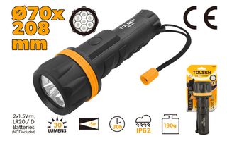 LED FLASHLIGHT 7LED 70 x 208MM
