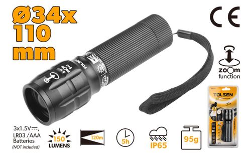 LED FLASHLIGHT 3W 34 x 110MM