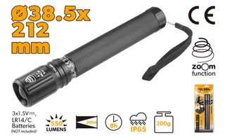 LED FLASHLIGHT 10W 38.5 x 212MM