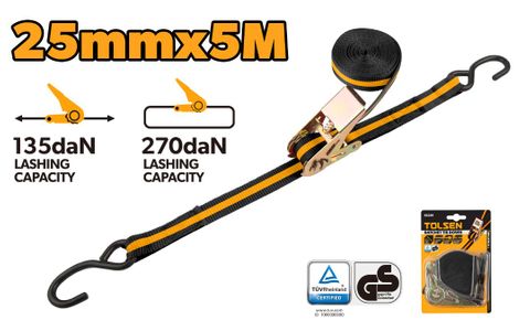 TIE DOWN RATCHET 25MM x 5M/135KG